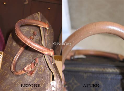 how to clean lv bag handles